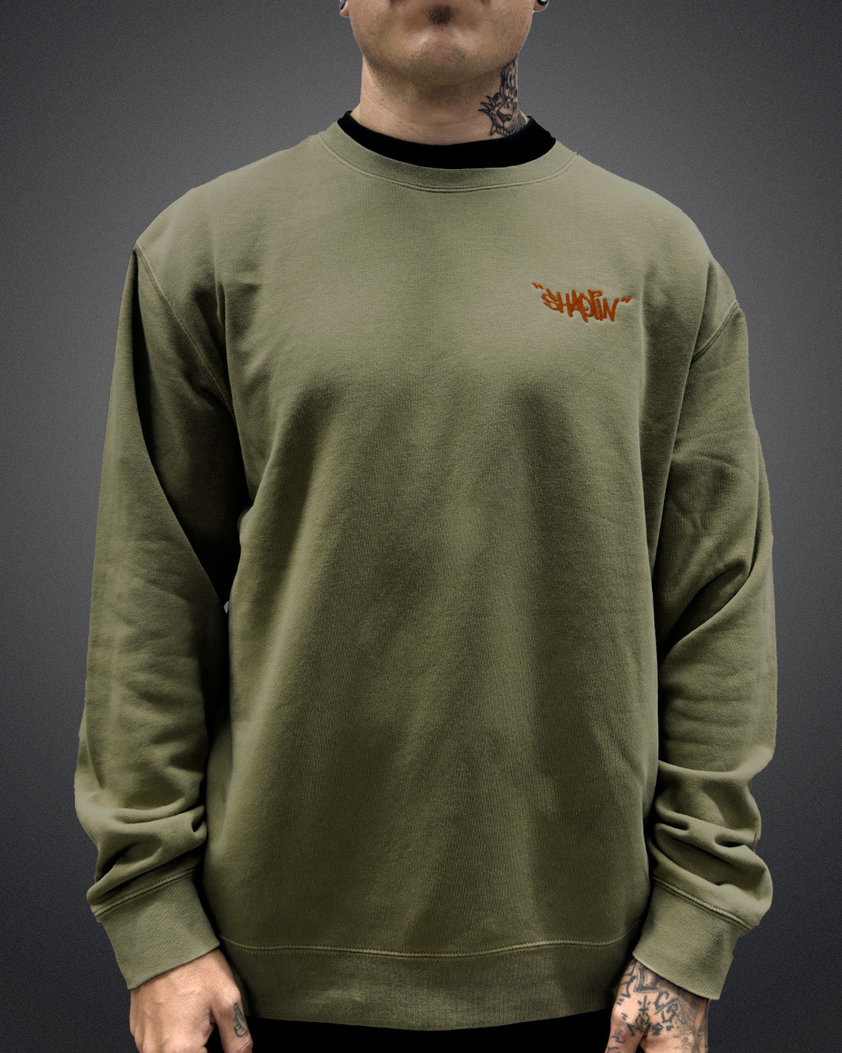 Crewneck - Classic Kaki / Orange