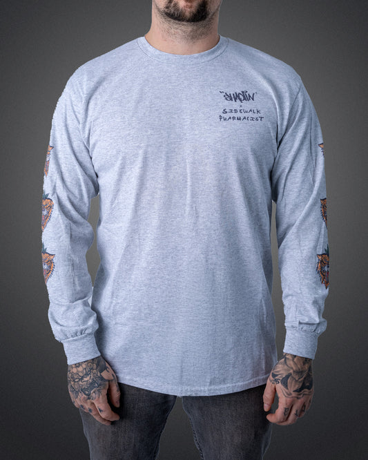 L-Sleeve - Shaolin X Sidewalk Pharmacist - Gris